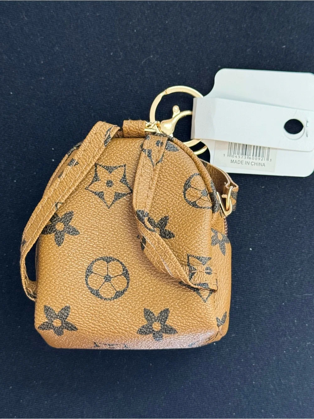 NWT Yolanda Mini Backpack Keychain Bag charm Coin Purse Wallet Brown